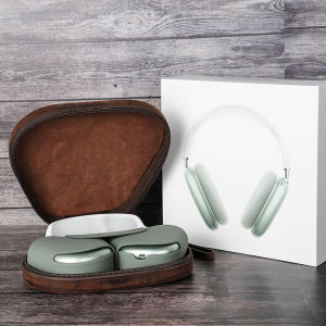 CONTACTS FAMILY Retro Protector Cases for Apple Airpods Max Leather Shield Case Shockproof Cover Earphone Air Pods Max Box Bags Handbag Cover