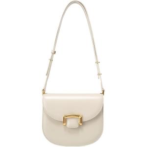 LA FESTIN | White Commuter Saddle Bag Small Niche Shoulder/Crossbody Leather