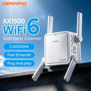 WiFi 6 Repeater AX1500Mbps Dual Band 2.4GHz 5GHz Wireless Range Extender Signal Booster EU US Plug Home Office Amplifier
