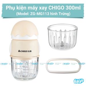 Cối Thủy Tinh máy xay CHIGO 300ml model: MG113 (hình Trứng)