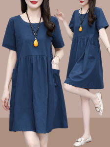 Shalldoer | Large Size Concealing Slimming Summer Dress