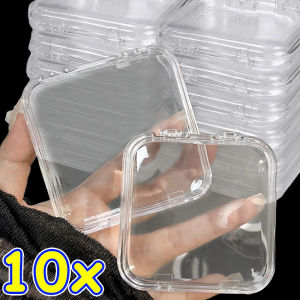1-10pcs Mini Storage Box Transparent Square Cases for Earring Rings Bracelet Jewelry Nail Art Badges Packaging Boxes Organizer