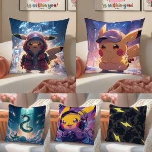 Bandai | Pokemon Palkia Anime Plush Pillow Cover Soft Short Plush Cushion Cover For Sofa Bedroom Home Decor Gift Decoration