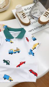 Áo polo bé trai bé gái cộc tay cổ bẻ chất cotton  áo polo trẻ em KANGMIN KIDS từ 7-28kg thời trang trẻ em