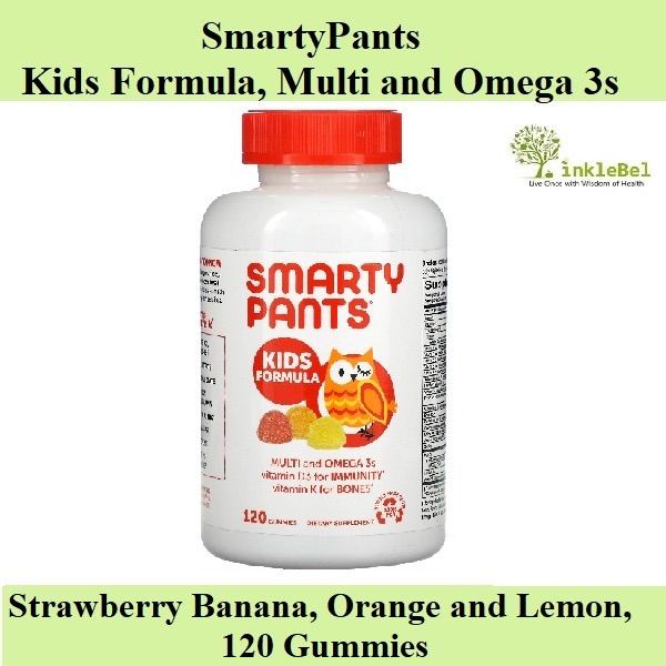 SmartyPants, Kids Formula, Multi and Omega 3s, 120/180 Gummies exp2/26 ...