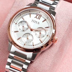 Solvil et Titus Fashionista Multi-Function Quartz in Silver Dial and Two-Tone Stainless Steel Bracelet Women Watch W06-03346-004