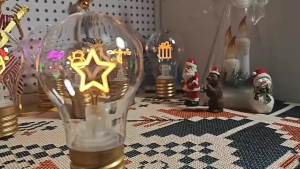A70 5V Use 5-10Hours Edison cartoon Shaped Bulb Christmas Decoration LED Charging Light Bulb Color Portable Night Light