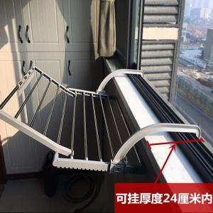 Stainless Steel Foldable Clothes Drying Rack Window Outdoor Shoe Drying Shelf Balcony Radiator Hanging Frame Small Size