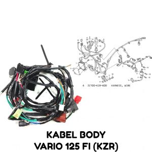 Kabel Body Vario Techno 125 - Cable Cabel Tali Seling Harness Wire Body Bodi Utama Set Komplit Honda Vario 125 Fi Lama Bohlam 2012