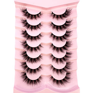 ใหม่ CAT EYE ขนตาปลอม Super Fluffy Faux Mink Eyelashes Dramatic ยาวและขนตาปลอมเต็มรูปแบบ 7 คู่ Pack Volume Lashes