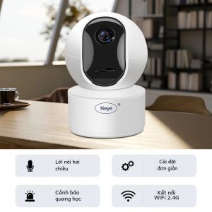 Camera An Ninh Trong Nhà Neye 8MP 4K PTZ WiFi Với Zoom Kỹ Thuật Số 5X Giám Sát Trẻ Em/người Cao Tuổi Giám Sát Tại Nhà Với Âm Thanh Hai Chiều