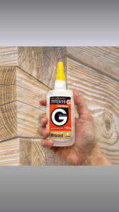 100g Super Strong Instant Woodworking Adhesive – Industrial Cyanoacrylate Glue 515 Fast-Bonding Wood Glue with Anti-Clog Nozzle Cap (1 Pack)