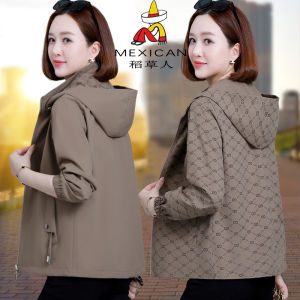 Double-Sided Wear Short Womens Jacket Spring Autumn 2025 New Style Fashionable Mommys Outerwear Polyester Fiber Zipper Closure