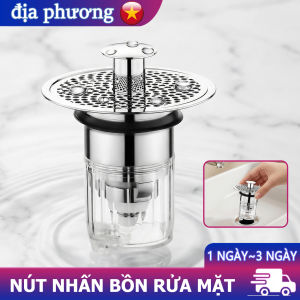 Nút Chặn Nước Bồn Rửa Mặt Lavabo Lọc Rác Nút Nhấn Inox Chống Tắc Nghẽn Lõi Bật Thông Minh Phụ Kiện Nhà Tắm Cao Cấp Thay Thế Bầu Xả Cũ Dễ Dàng Tháo Lắp Vệ Sinh Tăng Tốc Độ Xả Nhanh Khử Mùi Hôi Côn Trùng