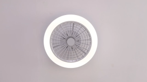 [Local Delivery] Invisible Fan Light 18-inch Ceiling Fan Light for Simple Dining Rooms Silent Copper Motor 7 ABS Blades Tri-Color LED Light 6-Speed Remote Control Reversible and Timing Function