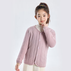 Miiow | Thickened Wool Childrens School Uniform Set Warm Cotton Jacket And Pants Anti-Cold Cotton Clothes Suit For Boys And Girls