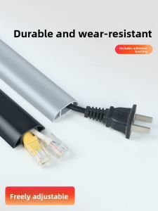 PVC Wire Management Cover Plate Floor Safety Strip Invisible Network Cable Organizer Soft Pipe for Computer Accessories