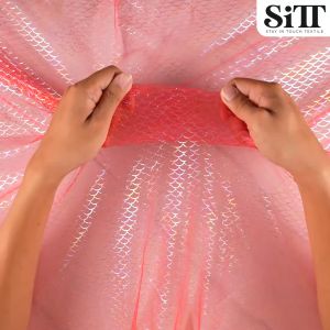 ผ้าตาข่ายเกล็ดปลาโฮโลแกรม มุ้งลายเมอร์เมดเงาๆ ผ้าเมตร ตัดยาวต่อเนื่อง