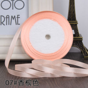Hot 6mm (22 Meters) Dark Purple Silk Satin Organza Polyester Ribbon for Sewing Wedding Party Handmade Decor Webbing Gift Packing