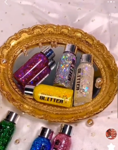 SG Stock 1/3pcs Body Glitter Gel Set Hair Face Highlighter Sparkling Shimmer Makeup Party Sequin