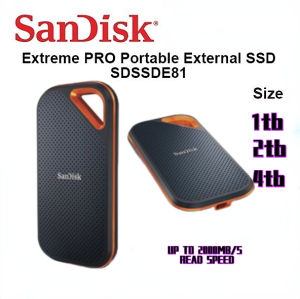 SanDisk ฮาร์ดไดรฟ์ E81แบบพกพา4TB 2TB 1เทราไบต์ SSD Extreme PRO หน่วยความจำภายนอก SSD-มากถึง2000เมกะไบต์/วินาที SSD USB 3.1/ขนาด2.5"