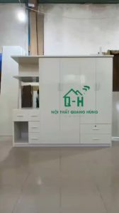 TỦ NHỰA ĐÀI LOAN KÈM BÀN TRANG ĐIỂM MÀU TRẮNG + TẶNG GHẾ CAO CẤP HCM