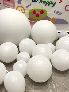 Glossy White Latex Balloons Thickened Matte Decorative round Tail Balloons for Festival Celebration Assorted Sizes 5 10 12 18 Inch