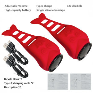 SHIZIWANGRI | SHIZIWANGRI Mermaid Design Bicycle Electric Horn 120dB USB Type - C Rechargeable Adjustable Volume ABS Silicone Bike Horn