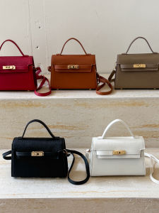 Túi Vuông Cầm Tay Đơn Giản Khóa Kéo Phong Cách Hàn Quốc Túi Đeo Chéo Túi Đeo Vai Nhỏ Cho Nữ Chất Liệu PU Màu Trơn