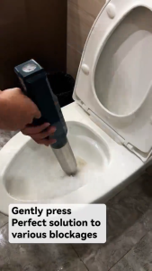 High Pressure Toilet Plunger Drain Unblocker Powerful Electric Pneumatic Dredge Tool Air Drain Blast Home Toilet Cleaner Drain Declogger Air Plunger Super Suction Labor Save For Sink Toilets Bathroom Shower Kitchen Clogged Pipe