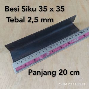 Besi Siku 35 x 35 Tebal 25 mm Panjang 20 cm