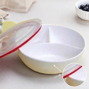 TEKANAI | Microwave and Steamer Compatible Compartment Ceramic Bowl