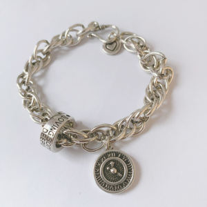 Kids Bracelet Boys Artsy Silver Bracelet Hip Hop Trendy Childrens Hand Catwalk Ornament Boys Hip Hop Wrist Accessories