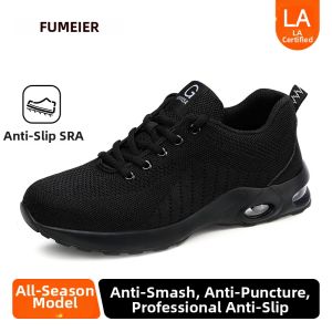 GUYISA | Breathable Protective Work Shoes for Men