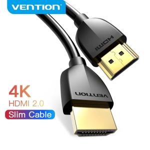 Vention | Vention 4K Slim HDMI-Compatible Cable for Xiaomi Mi Box PS4 1m 2m Gold Plated Port 4K 1080P 3D Cable 4K/60Hz HDMI-Compatible