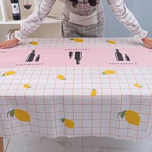 Checkered Tablecloth Waterproof Oil-proof Dinning Table Cover Dust cloth kitchen living room coffee table 90CM/180CM