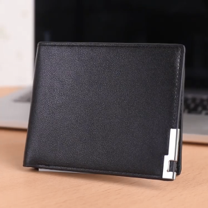 MENSPE Mens Wallet Simple Short Wallet Soft PU Business Wallet Multi-Card Position Wallets Travel Purses Coin Pouch ID Credit Cards Holders