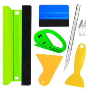 Car Window Film Tools Wallpaper Smoothing Tool 21cm/10cm Plastic Felt Squeegee and Trimmer for Auto Vinyl Wrap Window Tint