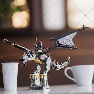 ชุดตัวต่อ MOC สำหรับลอร์ดออฟเดอะริงส์ มังกรดำ มาย เฟล บีสต์ ตัวต่อ DIY แบบจำลอง ของเล่นเสริมพัฒนาการบนโต๊ะทำงาน ของขวัญคริสต์มาส 40693