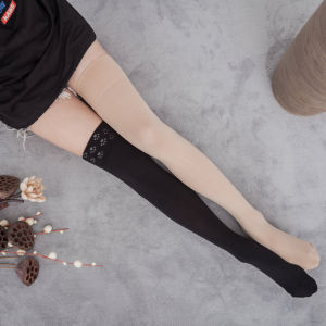 Skin Knee Socks Womens Tube Socks Velvet JK Stockings Silicone Non Slip Flesh Color Knee High Black Silk Stockings Thigh High Socks