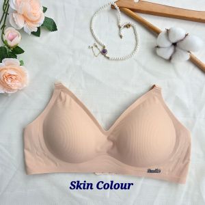 Bra Tanpa Wayar Wanita – Ringan Selesa Tak Nampak Garisan! // Wireless Bra for Women | Comfy Push-Up Underwear | Seamless & Skin-Friendly