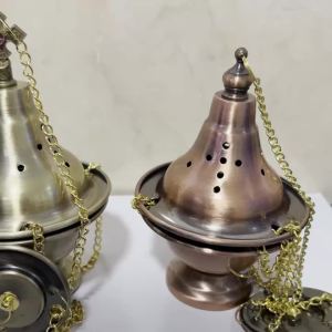 Lọ Đốt Trầm Kim Loại Đa Năng Máy Khuếch Tán Hương Thơm Dụng Cụ Thiền Vật Trang Trí Cho Mọi Không Gian