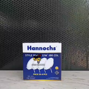 Lampu LED Plafon downlight Hannochs STYLE Paket 12 Watt IBR CDL Isi 4PCS Cahaya Putih SNI Original