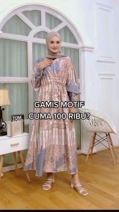 Gamis Aurel Maxmara Silk Pesta Motif Busui Mewah Luxury Premium Lebaran BY MOSLEMWEAR