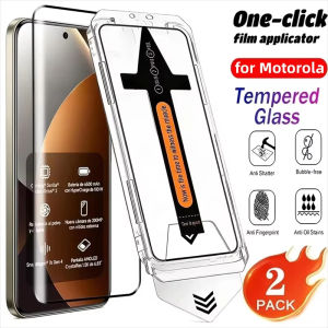 2Pcs Tempered Glass Screen Protector For Motorola Moto G87 G86 G56 G75 G37 One‑Click Installation For Edge 60 Pro 70 50 Fusion