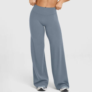Womens High-Waist Straight Yoga Pants Dry Fit Breathable Stretch Outdoor Sports Trousers for Running Jogging Activity