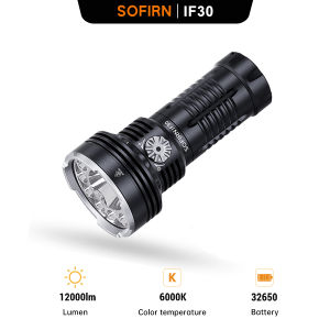 Sofirn IF30 LUMINUS SFT40 LED Flashlight Powerful 12000lm 32650 Battery Lanterna USB C Rechargeable Torch Outdoor Light