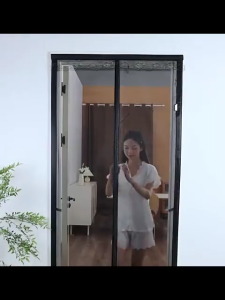 🦟ยอรมันรุ่นที่หก มุ้งลวดประตู🦟90×210cm ม่านกันยุงประตู ม่านประตูแม่เหล็ก ตีนตุ๊กแกติดรอบแน่นมาก ป้องกันความเย็น ป้องกันยุง ป้องกันกลิ่น ม่านประตูแม่เหล็กกันยุง ห้องครัวห้องนอนห้องน้ำ