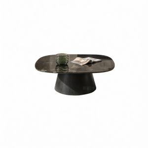 Retro Luxe Mother-Child Marble Coffee Table