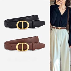 New Style2025 Womens Leather Belts Fashionable Simple Versatile Ladies Decorative Belts Suitable for Jeans in Black and Trendy